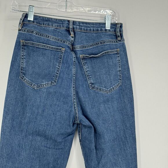 Pacsun Women’s Size 28 HIGH WAISTED STRAIGHT Leg Denim Blue Jeans - Picture 4 of 10